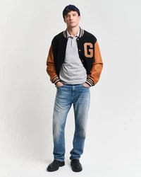 GANT Shirt Poloshirt (1-tlg) graumeliert/Grau/grau