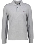 GANT Shirt Poloshirt (1-tlg) graumeliert/Grau/grau