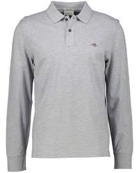 GANT Shirt Poloshirt (1-tlg) graumeliert/Grau/grau
