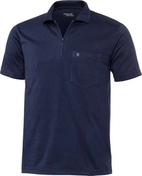 HENSON&HENSON Poloshirt Superweiches Jersey-Gewebe Dunkelblau/Blau/Hellblau