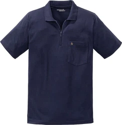 HENSON&HENSON Poloshirt Superweiches Jersey-Gewebe Dunkelblau/Blau/Hellblau