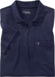HENSON&HENSON Poloshirt Superweiches Jersey-Gewebe Dunkelblau/Blau/Hellblau