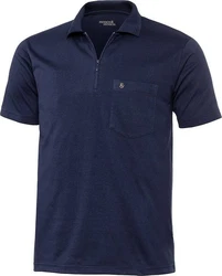 HENSON&HENSON Poloshirt Superweiches Jersey-Gewebe Dunkelblau/Blau/Hellblau