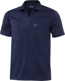 HENSON&HENSON Poloshirt Superweiches Jersey-Gewebe Dunkelblau/Blau/Hellblau