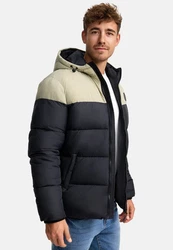 Indicode Winterjacke INBiviano Beige/Schwarz