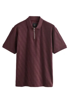 Next Poloshirt Strukturiertes Polo-Shirt Dunkelrot/Bordeaux Next Poloshirt Strukturiertes Polo-Shirt Dunkelrot/Bordeaux
