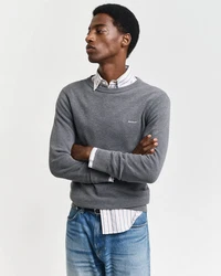 Gant Strickpullover R-Neck COTTON PIQUE C-NECK Dunkelgrau/Grau/Hellgrau