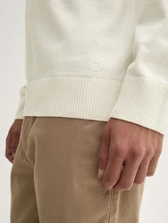 TOM TAILOR Denim Strickpullover Basic Rollkragenpullover Weiß/Beige/Creme