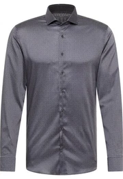 Langarmhemd Performance Hemd mit Muster - Slim Fit
