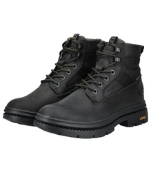 Jeep Stiefelette Schnürstiefelette Schwarz/Orange