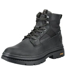 Jeep Stiefelette Schnürstiefelette Schwarz/Orange