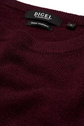 Digel Rundhalspullover Faros Dunkelrot/Lila/Bordeaux