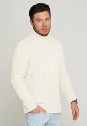 CARISMA Rollkragenpullover CRMUS Creme/Weiß/Gelb