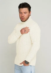 CARISMA Rollkragenpullover CRMUS Creme/Weiß/Gelb