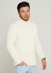 CARISMA Rollkragenpullover CRMUS Creme/Weiß/Gelb