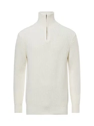 SELECTED HOMME Strickpullover SLHLand Creme/Weiß/Khaki