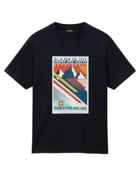 Napapijri T-Shirt PORTALET 1-tlg Dunkelblau/Schwarz/Mischfarben