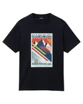 Napapijri T-Shirt PORTALET 1-tlg Dunkelblau/Schwarz/Mischfarben