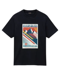 Napapijri T-Shirt PORTALET 1-tlg Dunkelblau/Schwarz/Mischfarben