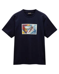Napapijri T-Shirt PORTALET 1-tlg Dunkelblau/Schwarz
