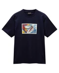 Napapijri T-Shirt PORTALET 1-tlg Dunkelblau/Schwarz