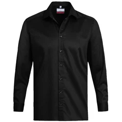 GREIFF Langarmhemd Corporate Hemd PREMIUM Herren OEKO TEX Schwarz