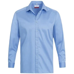 Langarmhemd Corporate Hemd PREMIUM Herren OEKO TEX Mittelblau 45/46