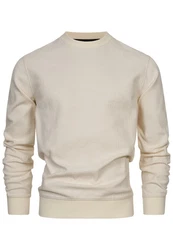 Indicode Strickpullover INJago Khaki/Beige/Creme/Weiß