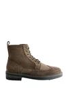 Next Brogue-Schnürstiefel Schnürstiefelette Braun/Dunkelgrün/Khaki
