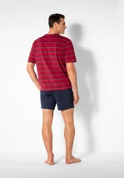 H.I.S Pyjama (2-tlg.) Rot/Dunkelrot/Lila