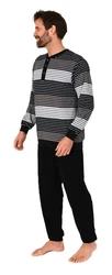 Normann Pyjama Herren Schlafanzug langarm 