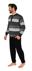 Normann Pyjama Herren Schlafanzug langarm 