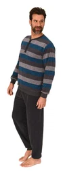 Normann Pyjama Herren Schlafanzug langarm 