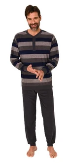 Normann Pyjama Herren Schlafanzug langarm