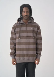 Cleptomanicx Kapuzensweatshirt Hooded Stripe mit Half-Zip Cleptomanicx Kapuzensweatshirt Hooded Stripe mit Half-Zip