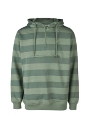 Cleptomanicx Kapuzensweatshirt Hooded Stripe mit Half-Zip grn/mehrfarbig