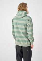 Cleptomanicx Kapuzensweatshirt Hooded Stripe mit Half-Zip grn/mehrfarbig