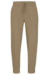BOSS GREEN Chinohose T_Flex mit Tunnelzugbund grün