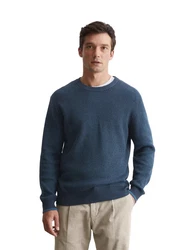 Marc O'Polo Rundhalspullover Beige/Khaki/Grau/Blau/Dunkelblau
