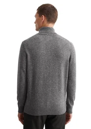 Rollkragenpullover aus gesprenkeltem Tweedgarn