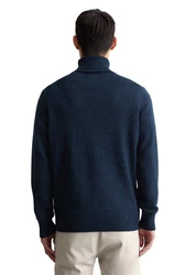 Marc O'Polo Rollkragenpullover Dunkelblau/Blau/Beige/Hellblau/Grau