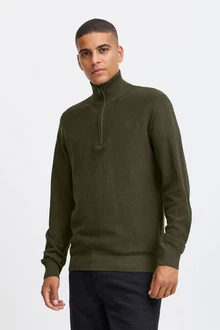Blend Troyer Pullover Dunkelgrün/Khaki