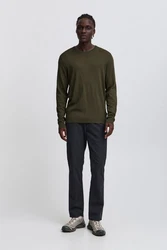 BLEND Pullover Rundhals Dunkelgrün/Khaki