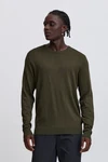 BLEND Pullover Rundhals Dunkelgrün/Khaki