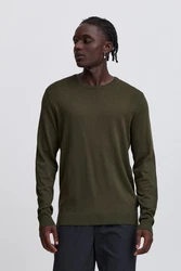 BLEND Pullover Rundhals Dunkelgrün/Khaki