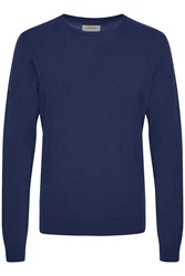 BLEND Pullover Rundhals Dunkelblau/Blau