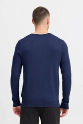 BLEND Pullover Rundhals Dunkelblau/Blau