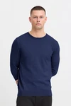BLEND Pullover Rundhals Dunkelblau/Blau