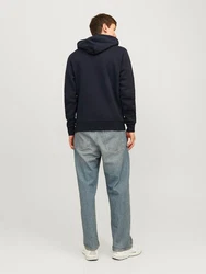 Jack & Jones Sweatshirt JJELOGO SWEAT HOOD 2 COL 24/25 NOOS Dunkelblau