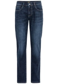 camel active Regular-fit-Jeans 5-Pkt Relaxed Fit Dunkelblau/Blau